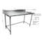 Bk Resources Stainless Steel Work Table With Open Base, 5" Rear Riser 72"Wx30"D VTTR5OB-7230 - alternate 6